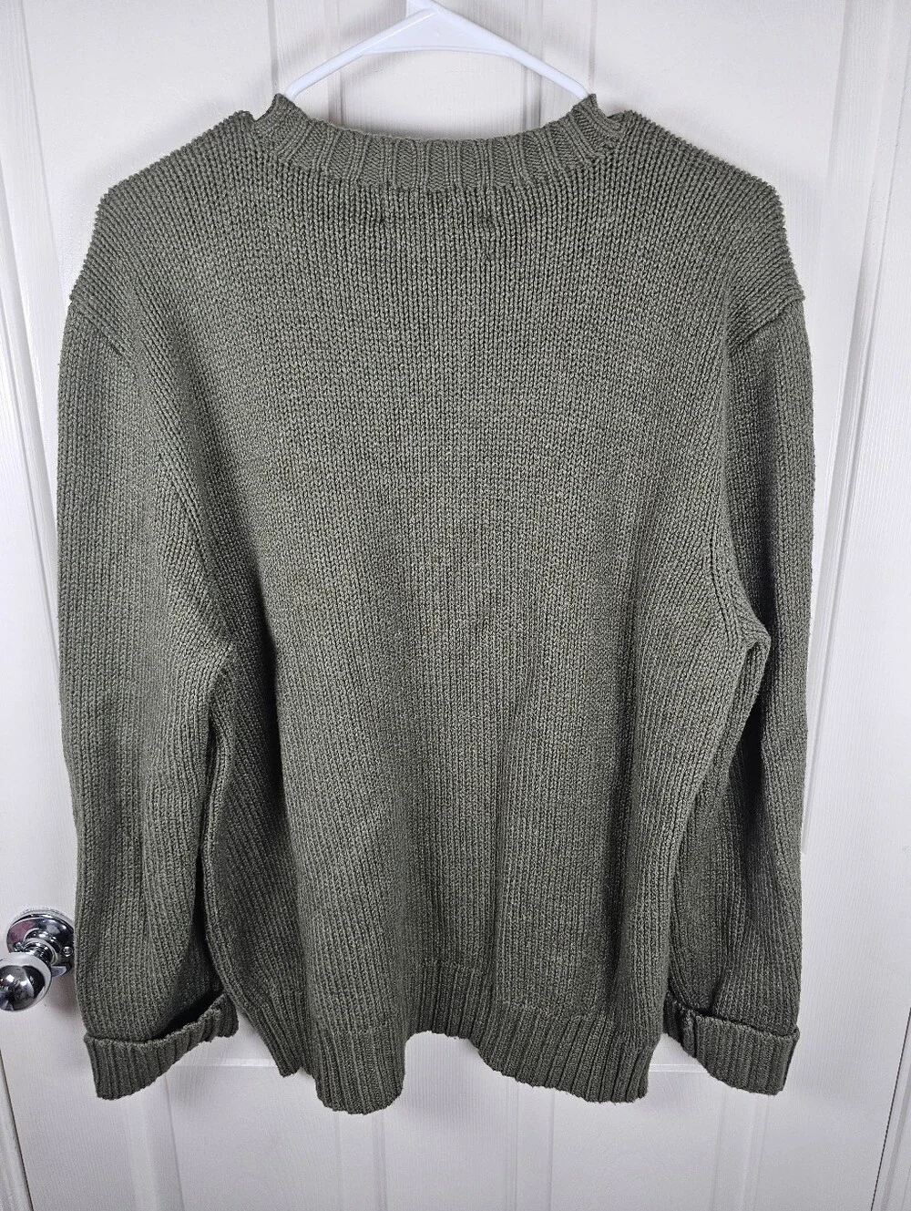 Polo Ralph Lauren Sweater Mens Green 100% Cotton Size L